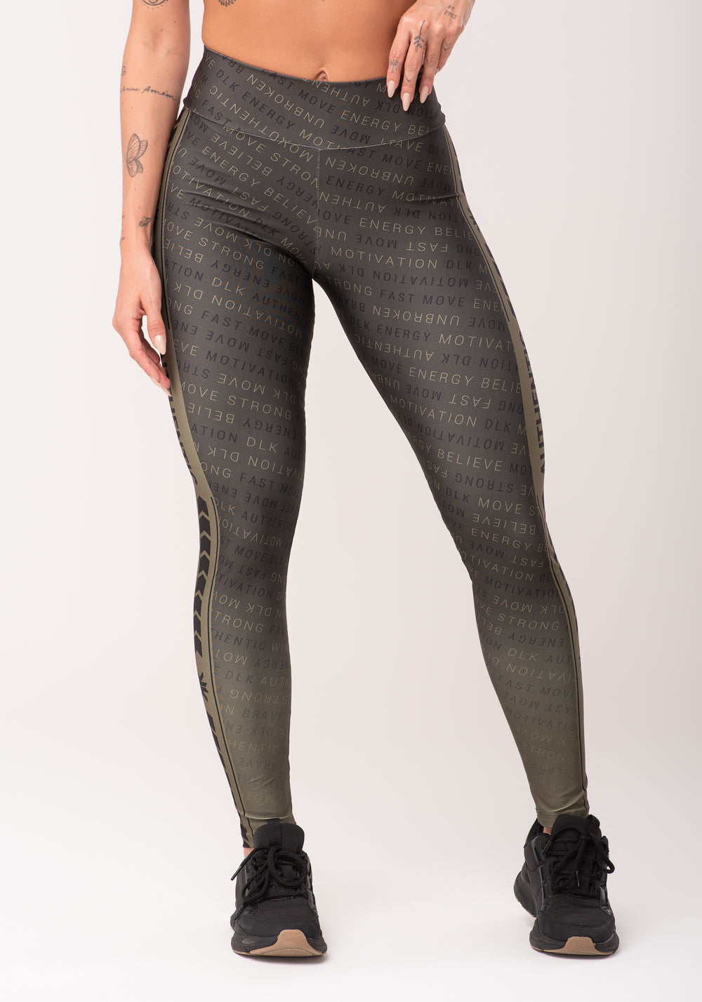 Legging Fitness Feminina Estampada Authentic Verde Printed Dlk