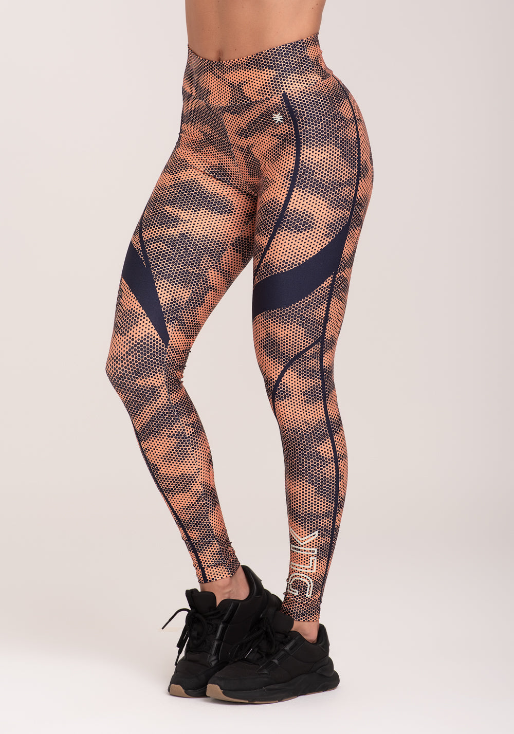 Legging Fitness Feminina Estampada Racing Laranja Printed Dlk
