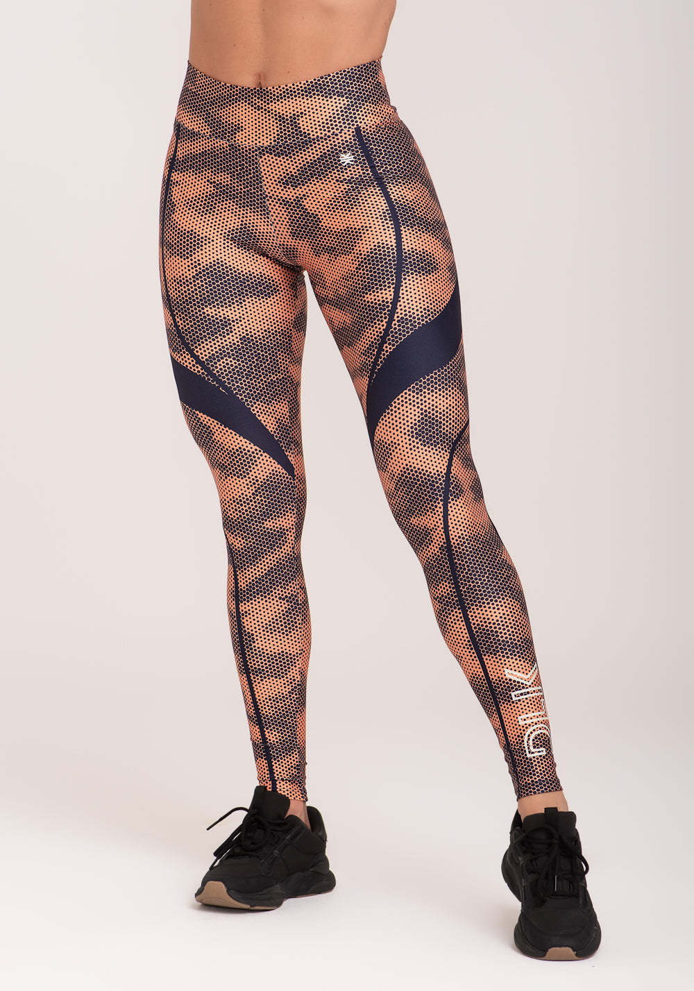 Legging Fitness Feminina Estampada Racing Laranja Printed Dlk