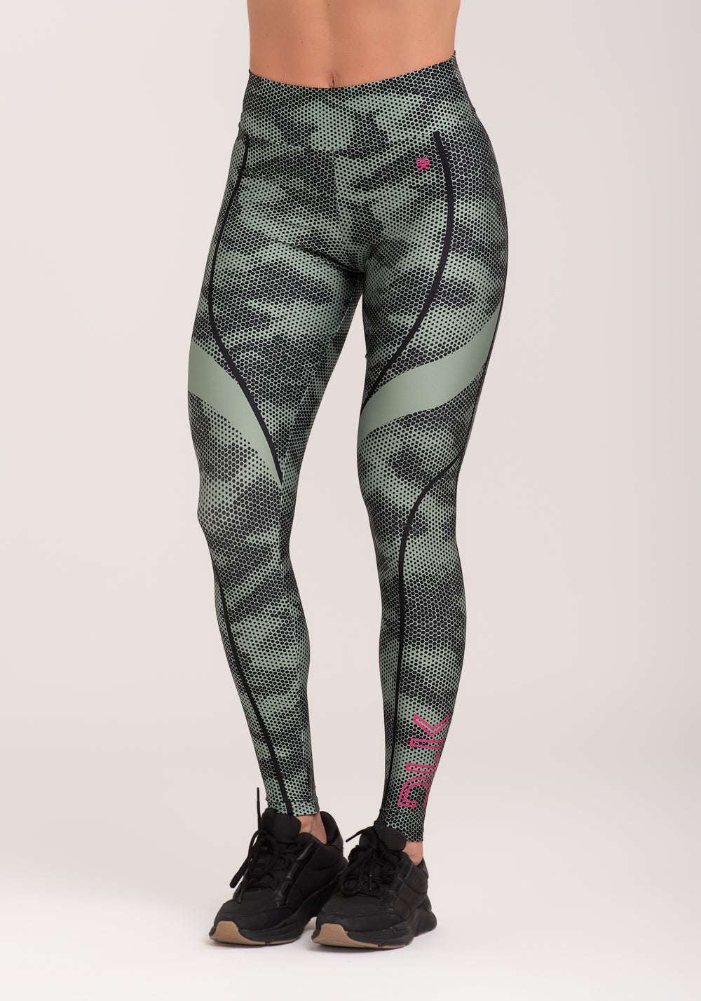 Legging Fitness Feminina Estampada Racing Verde Printed Dlk