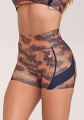 Short Fitness Feminino Estampado Racing Laranja Printed Dlk