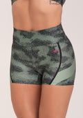 Short Fitness Feminino Estampado Racing Verde Printed Dlk