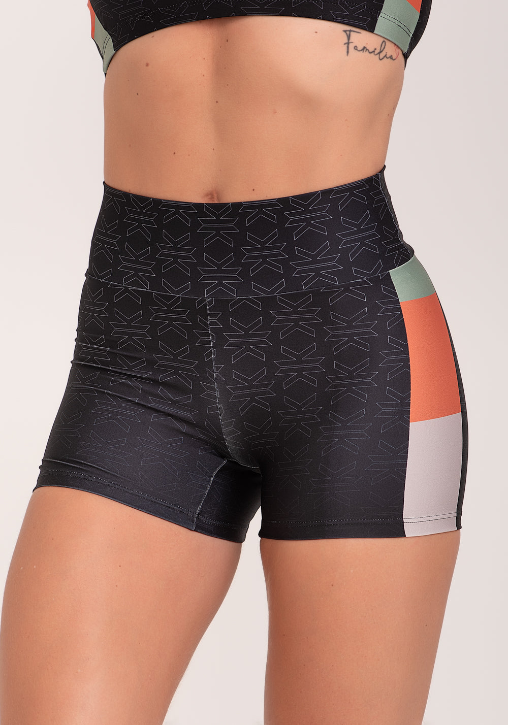 Short Fitness Feminino Estampado Motivation Preto Printed Dlk