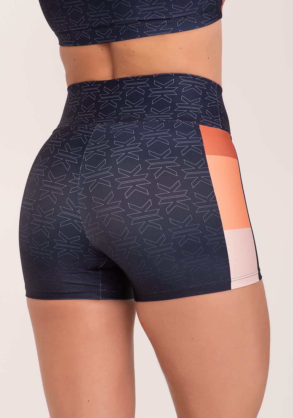 Short Fitness Feminino Estampado Motivation Azul Printed Dlk