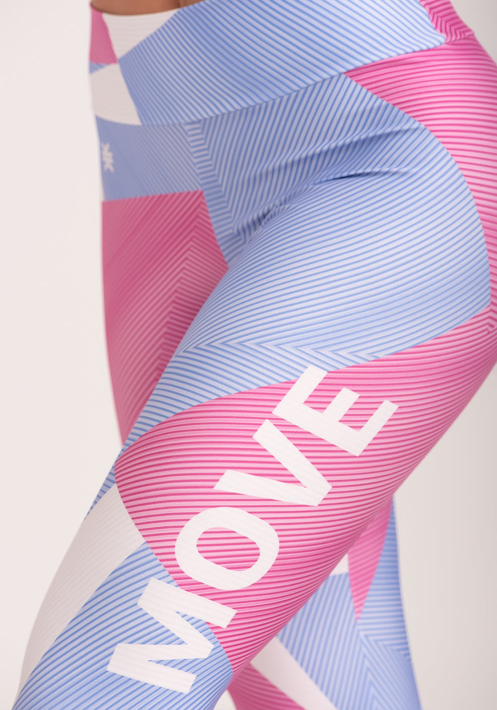 Legging Fitness Feminina Estampada Strip Rosa Printed Dlk