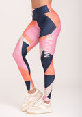 Legging Fitness Feminina Estampada Strip Azul Printed Dlk