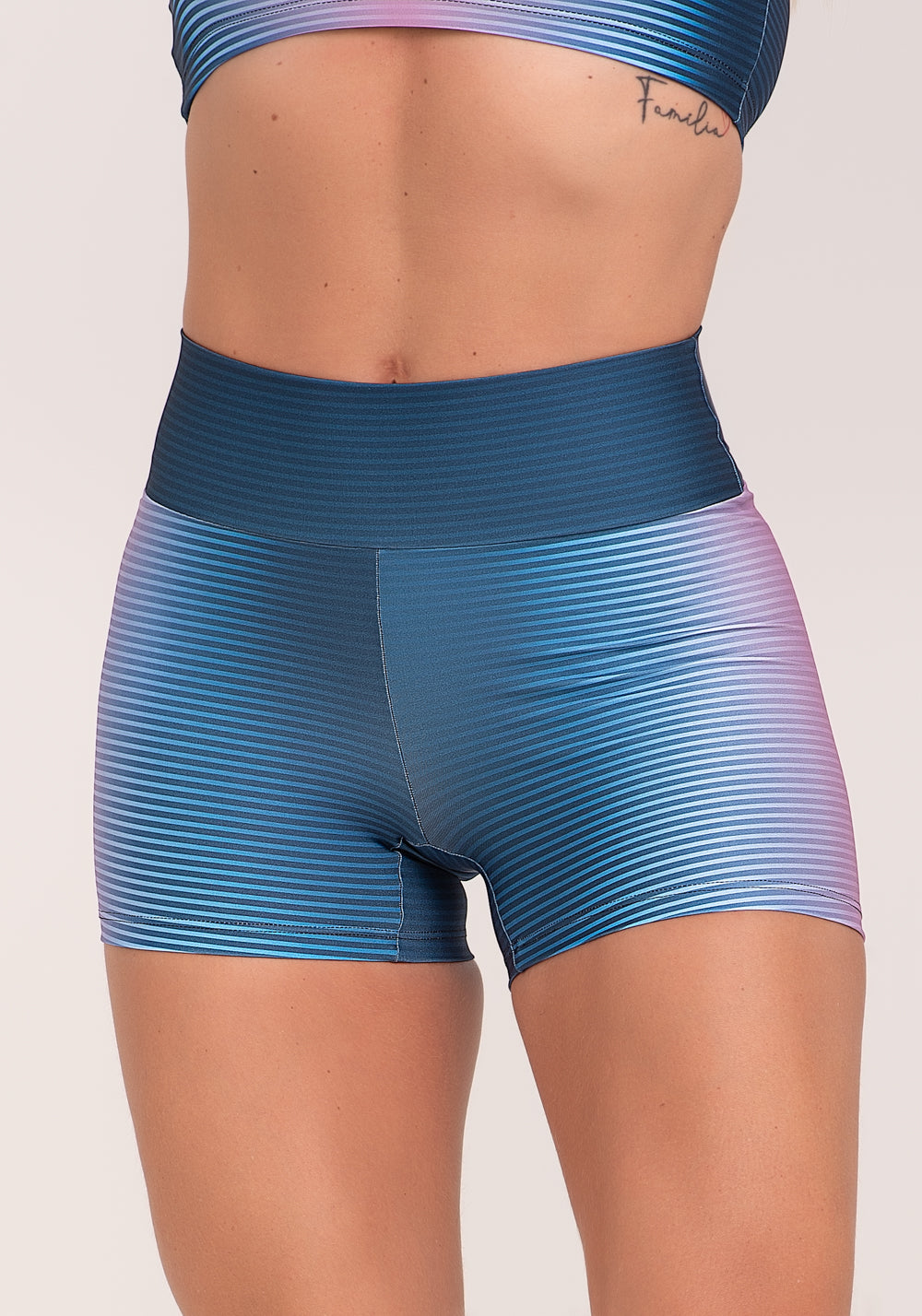Short Fitness Feminino Estampado Win Lilás Printed Dlk