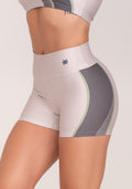 Short Fitness Feminino Estampado Belive Off White Printed Dlk