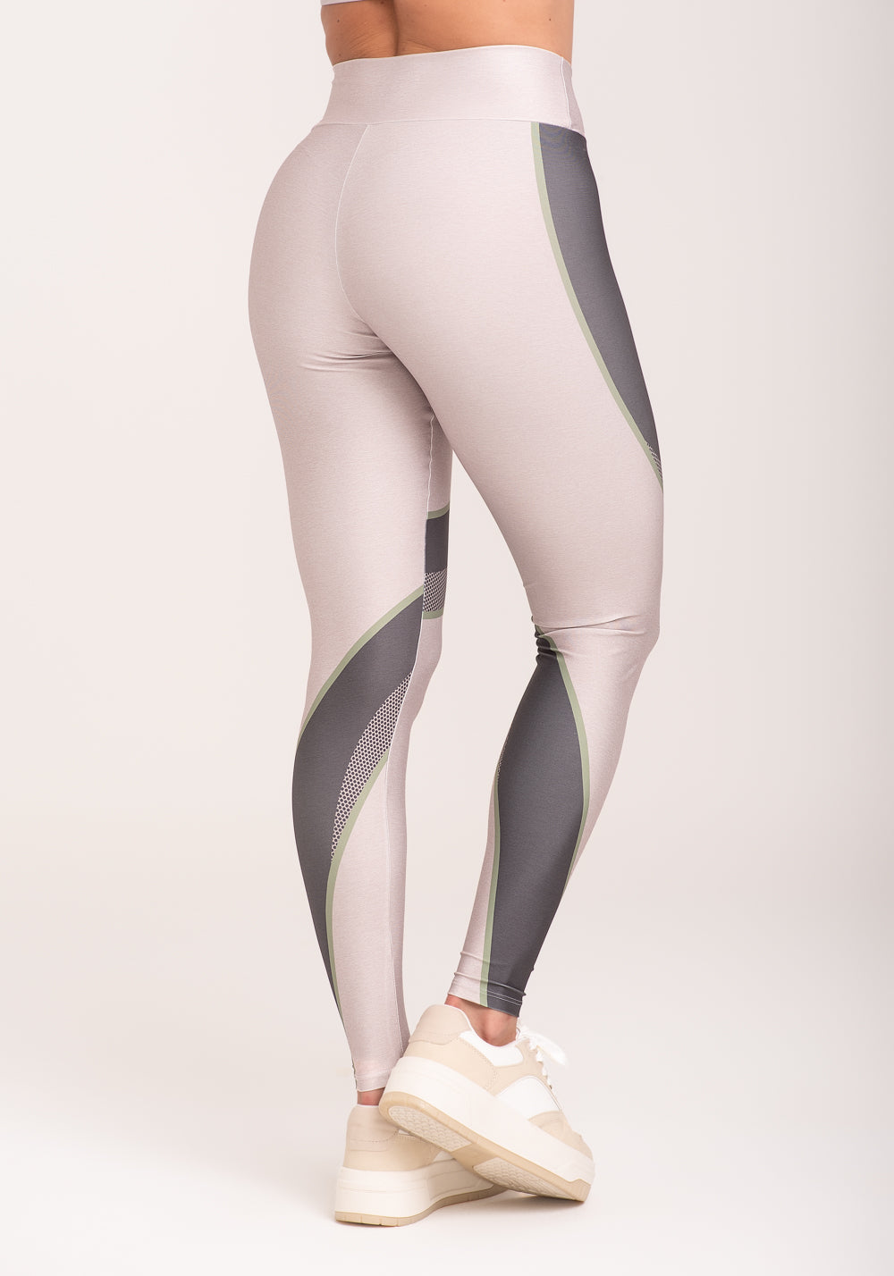 Legging Fitness Feminina Estampada Belive Off White Printed Dlk