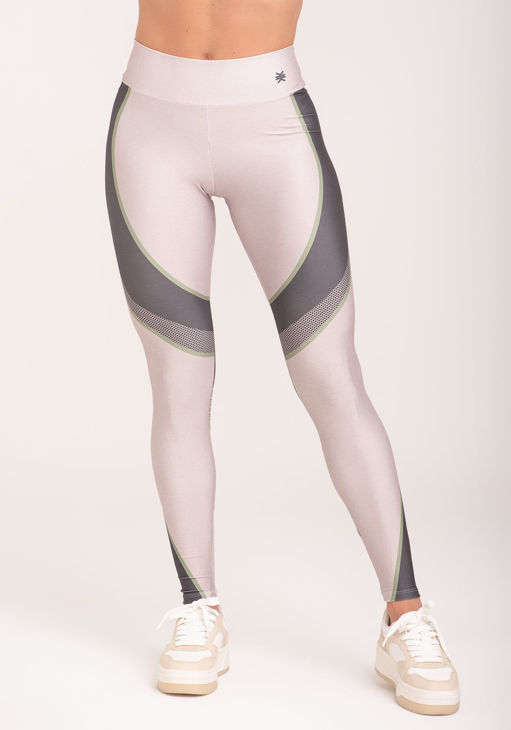 Legging Fitness Feminina Estampada Belive Off White Printed Dlk
