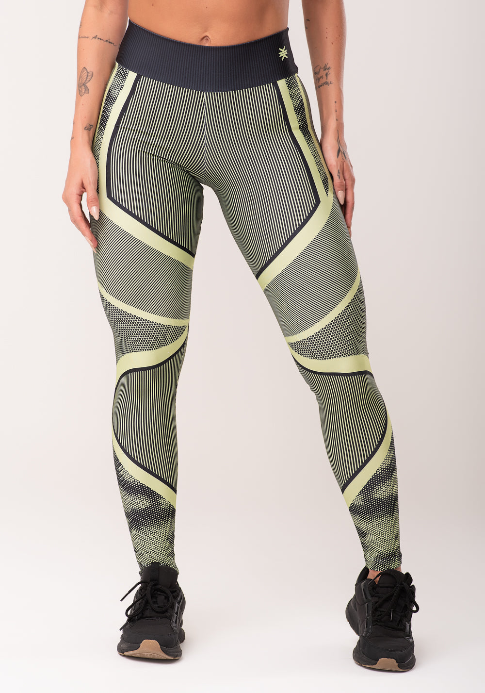 Legging Fitness Feminina Estampada Strong Verde Printed Dlk