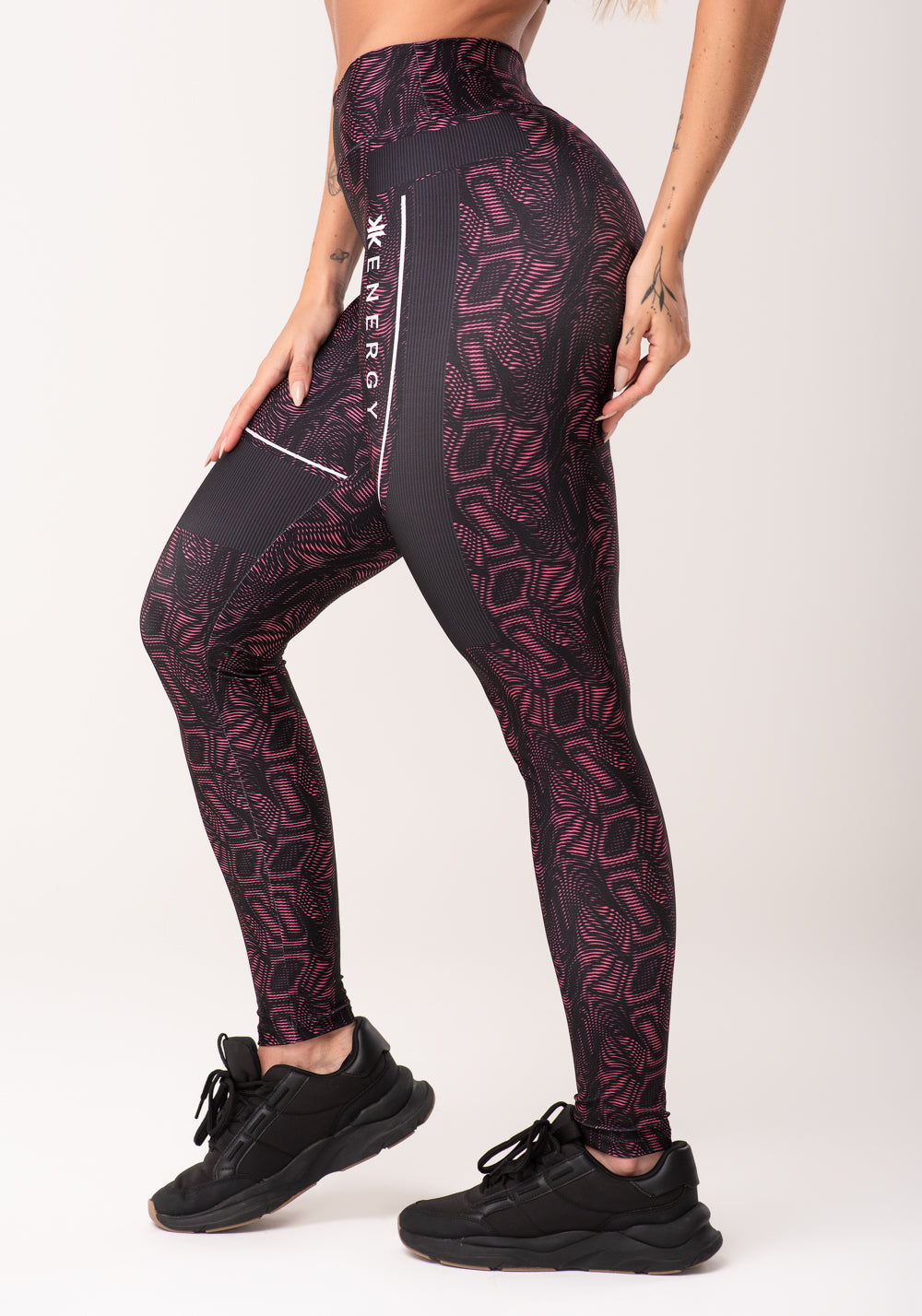 Legging Fitness Feminina Estampada Energy Rosa Printed Dlk