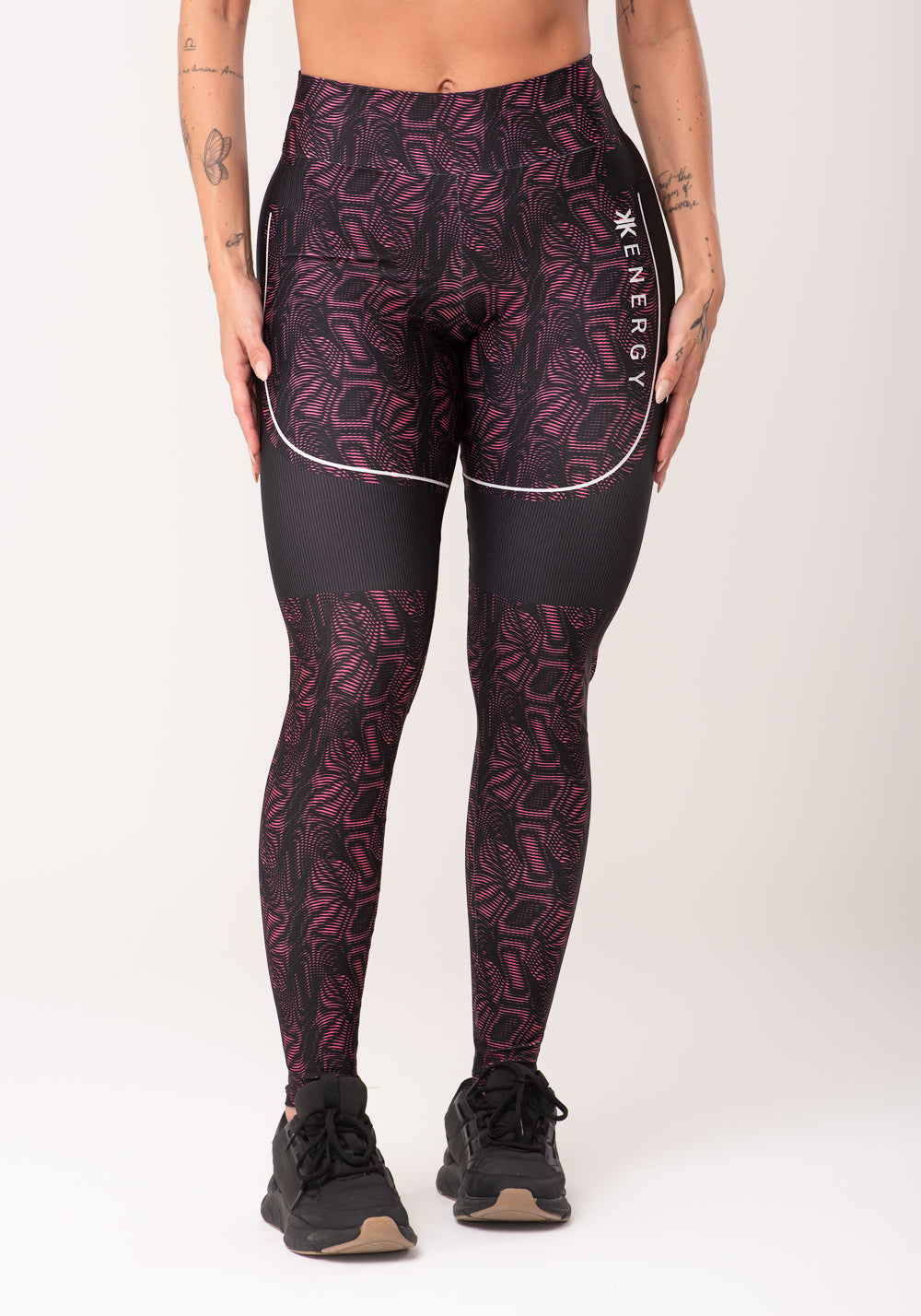 Legging Fitness Feminina Estampada Energy Rosa Printed Dlk