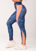 Legging Fitness Feminina Estampada Brave Azul Printed Dlk
