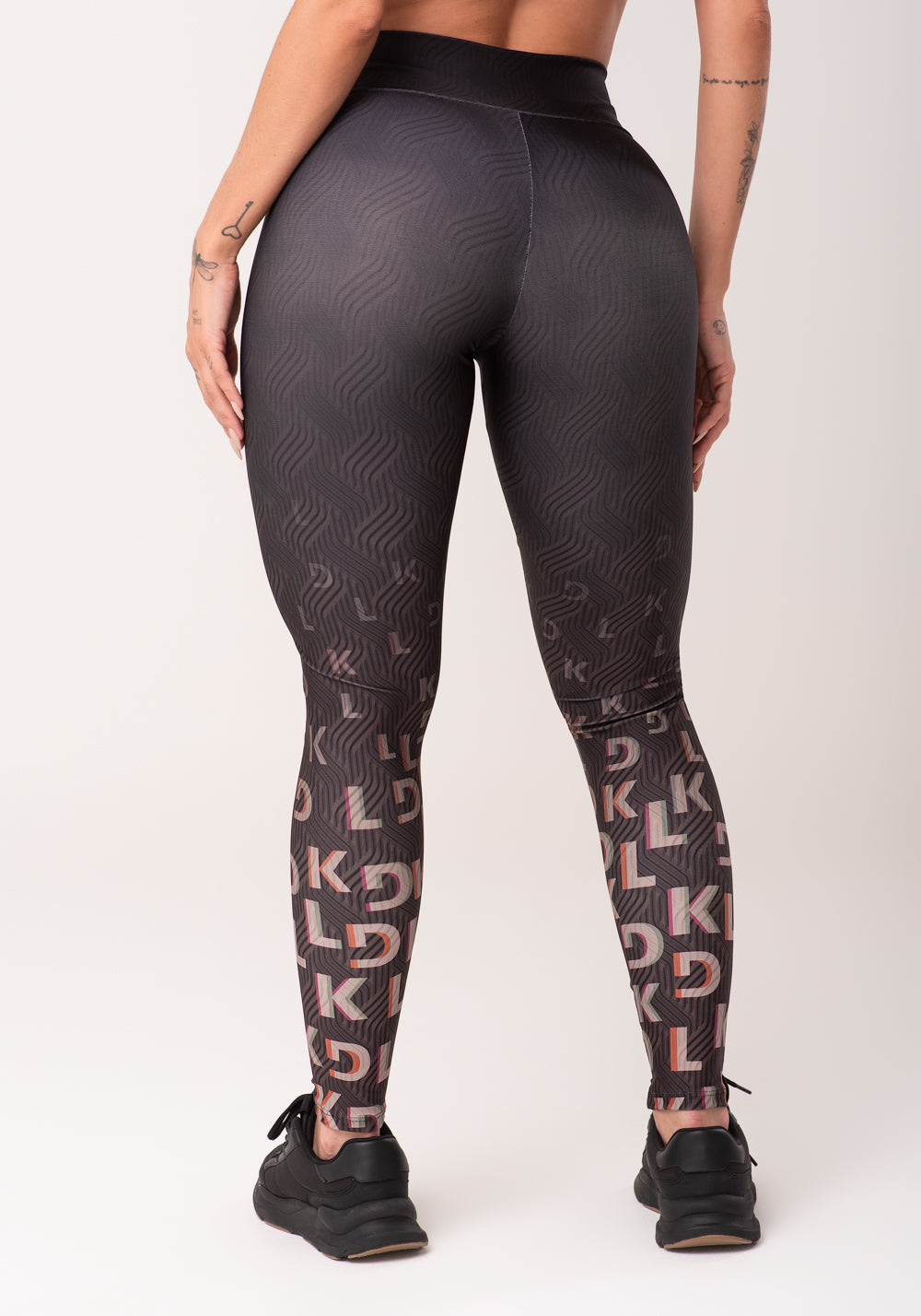 Legging Fitness Feminina Estampada Move Marrom Printed Dlk