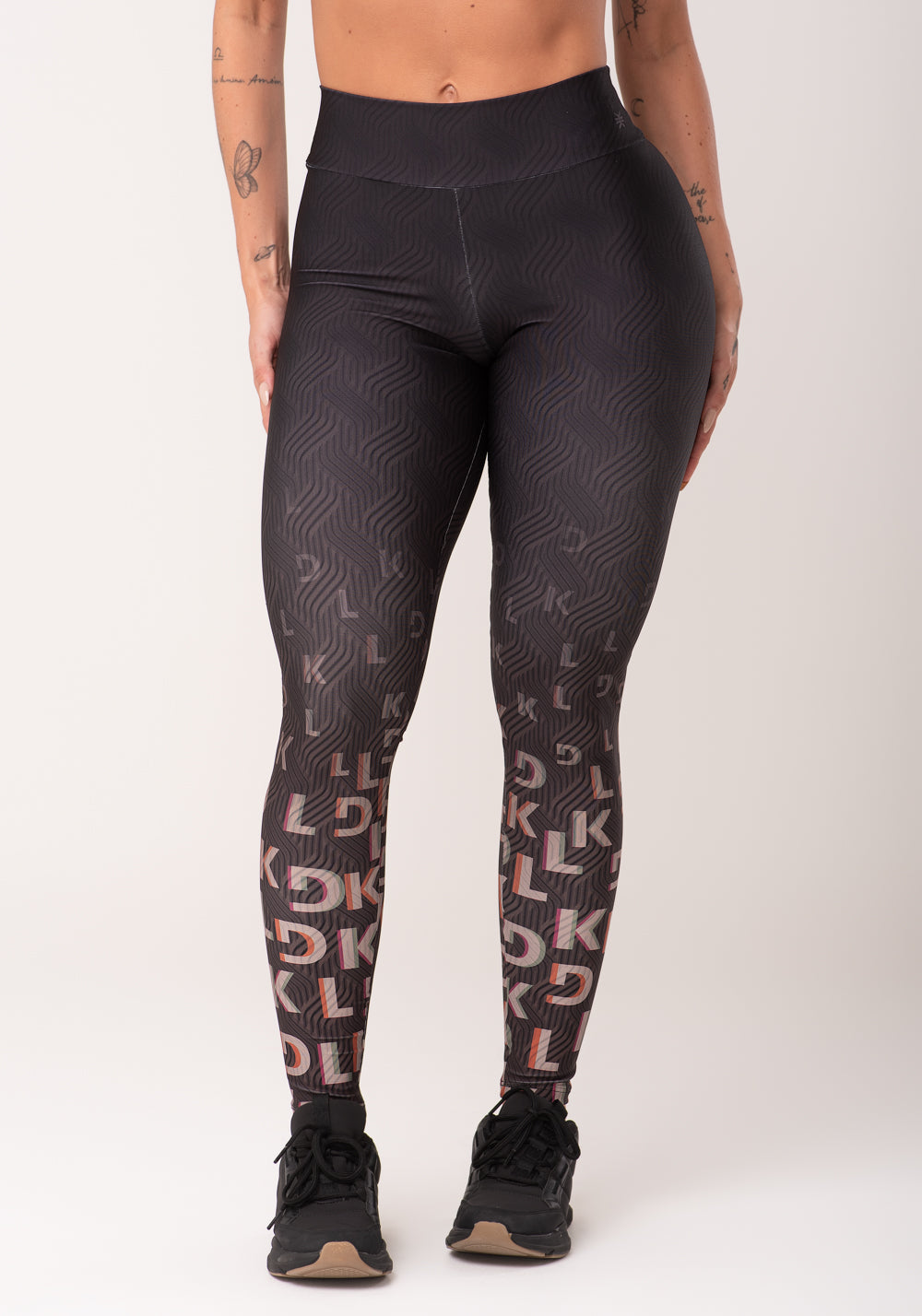 Legging Fitness Feminina Estampada Move Marrom Printed Dlk
