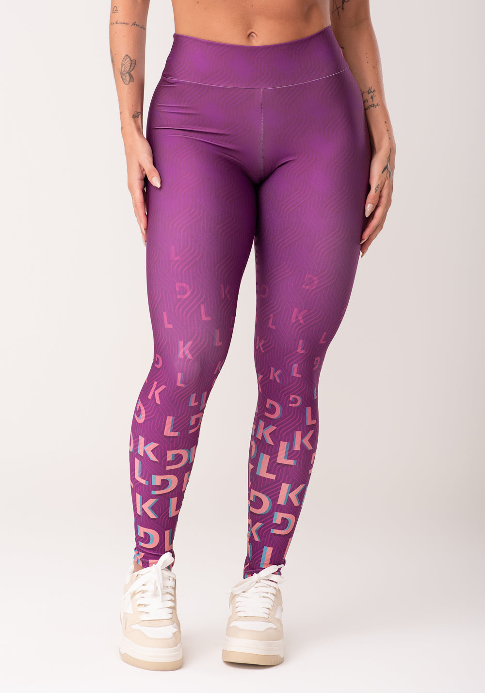 Legging Fitness Feminina Estampada Move Rosa Printed Dlk