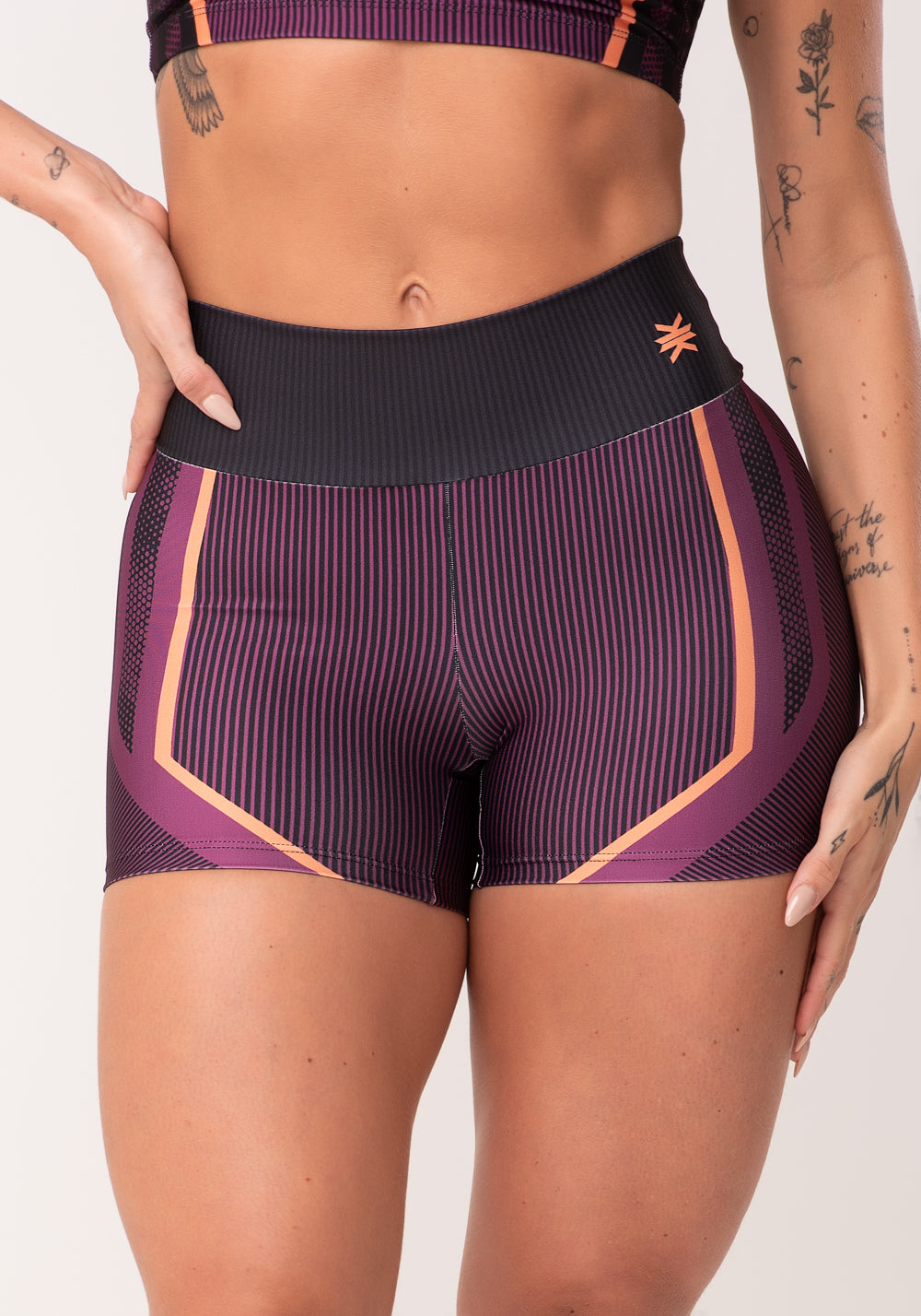 Short Fitness Feminino Estampado Strong Rosa Printed Dlk