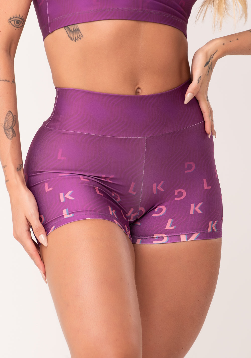 Short Fitness Feminino Estampado Move Rosa Printed Dlk