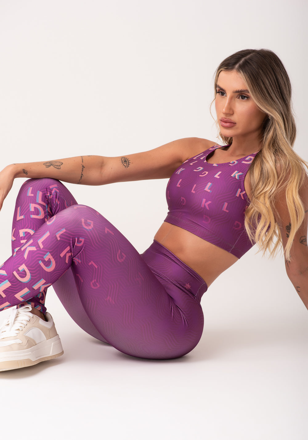 Top Fitness Feminino Nadador Estampado Move Rosa Printed Dlk