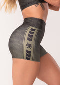 Short Fitness Feminino Estampado Authentic Verde Printed Dlk