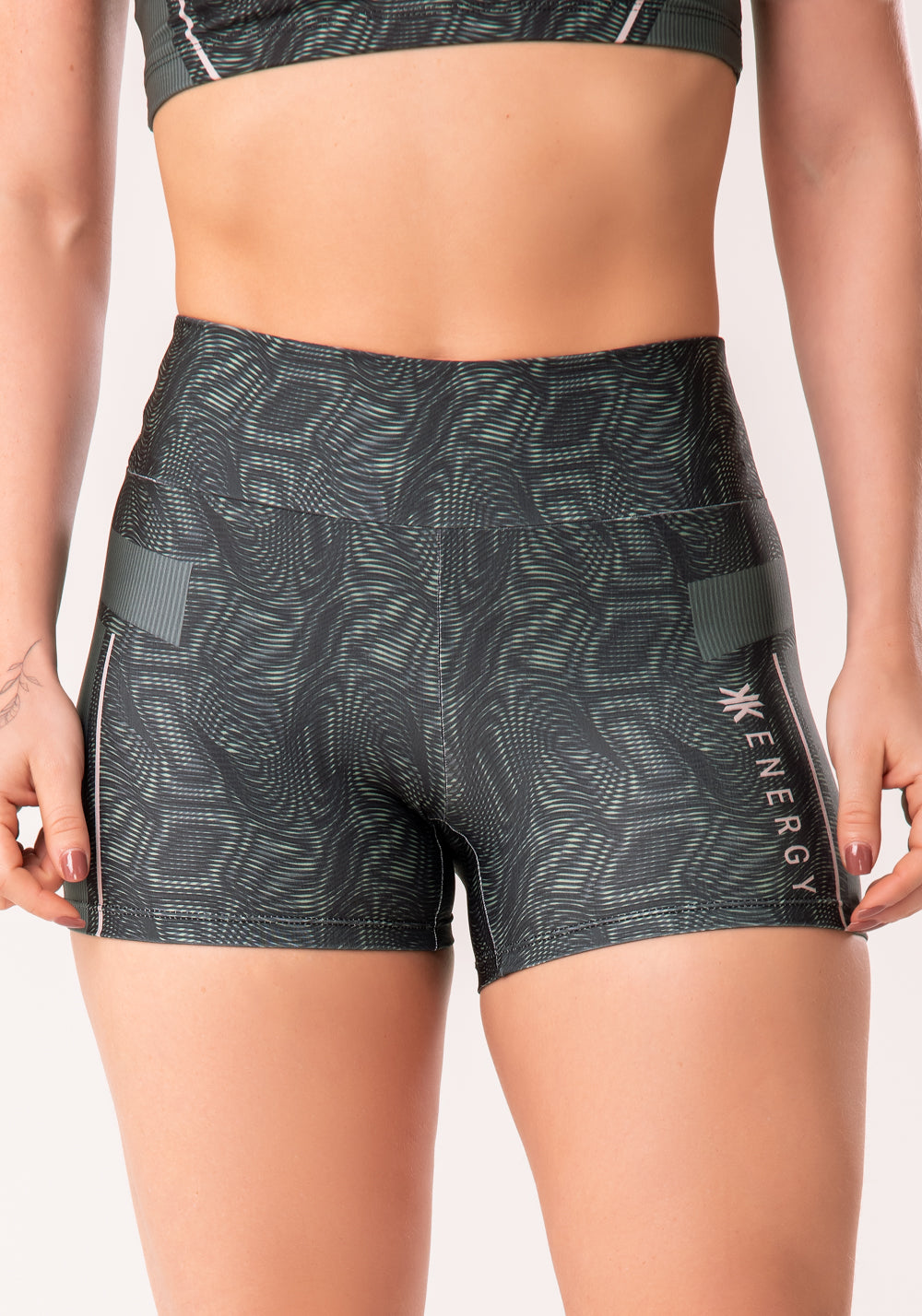 Short Fitness Feminino Estampado Energy Verde Printed Dlk