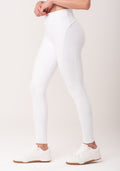 Legging Fitness Feminina Branco Com Recortes New Age Dlk