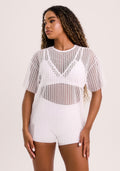 Blusa T-shirt Feminina Branco Em Tela New Age Dlk