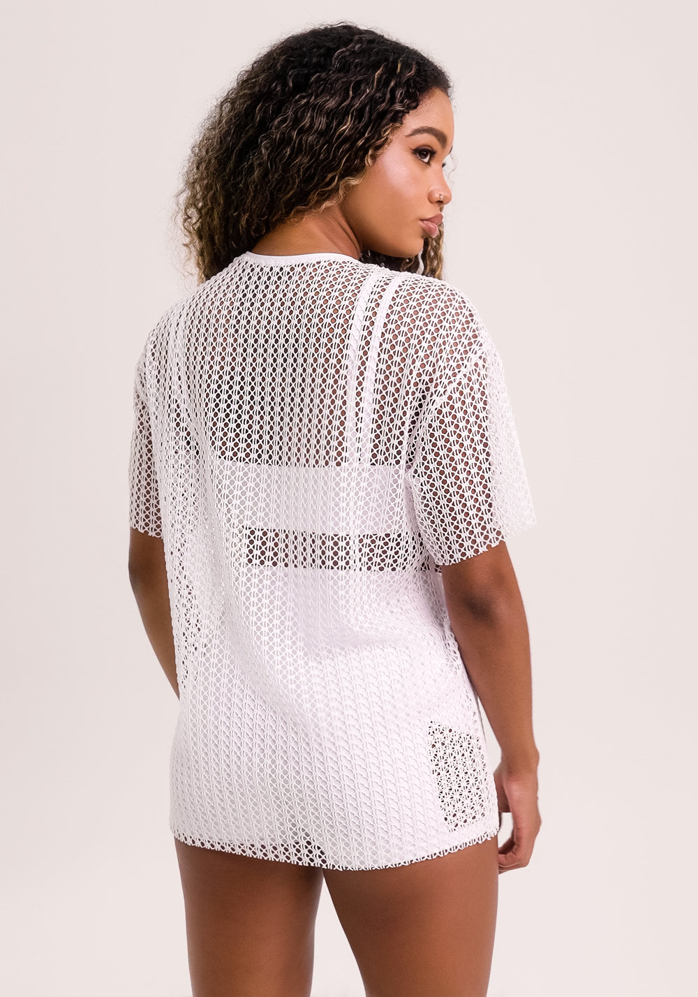 Blusa T-shirt Feminina Branco Em Tela New Age Dlk