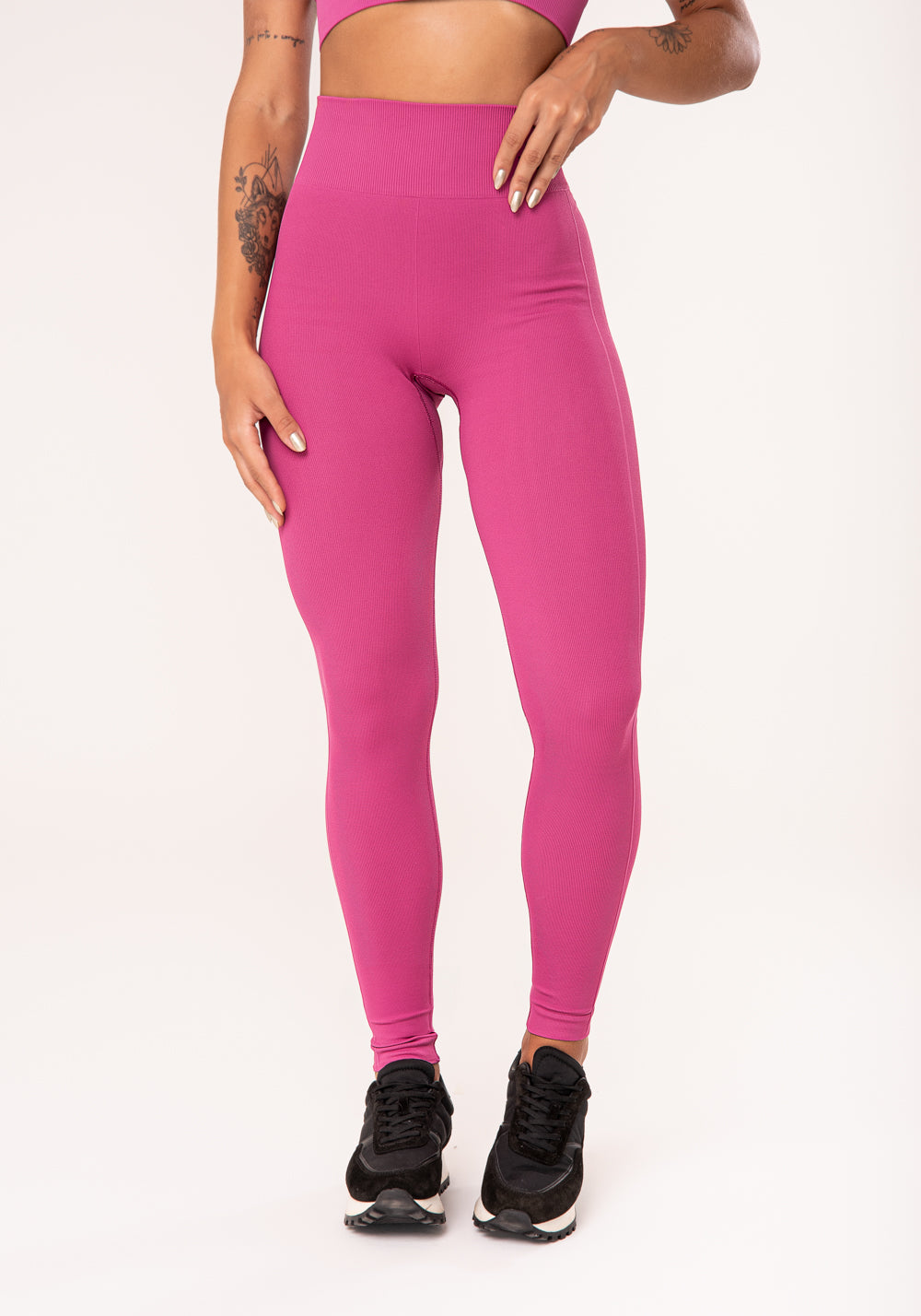 Legging Fitness Feminina Rosa Seamless Dlk