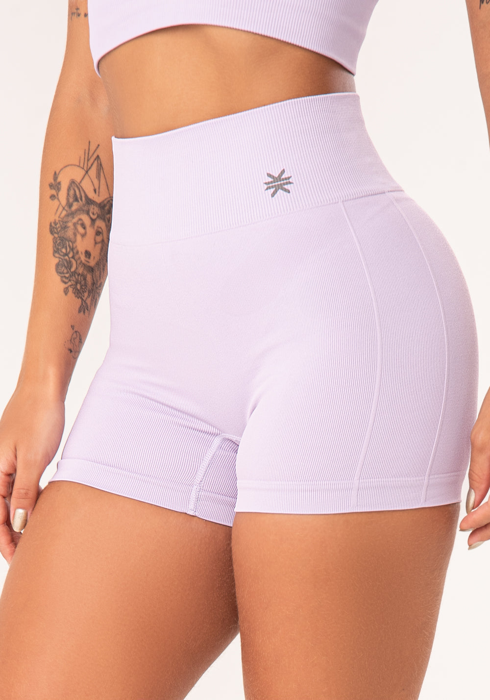 Short Fitness Feminino Lilás Seamless Dlk