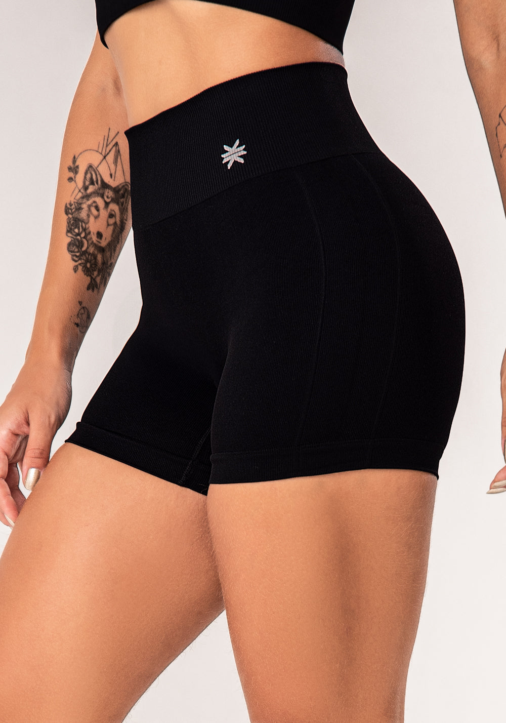 Short Fitness Feminino Preto Seamless Dlk