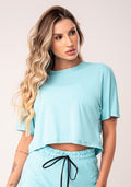 Cropped Feminino Verde Com Fenda Nas Costas Flow Dlk
