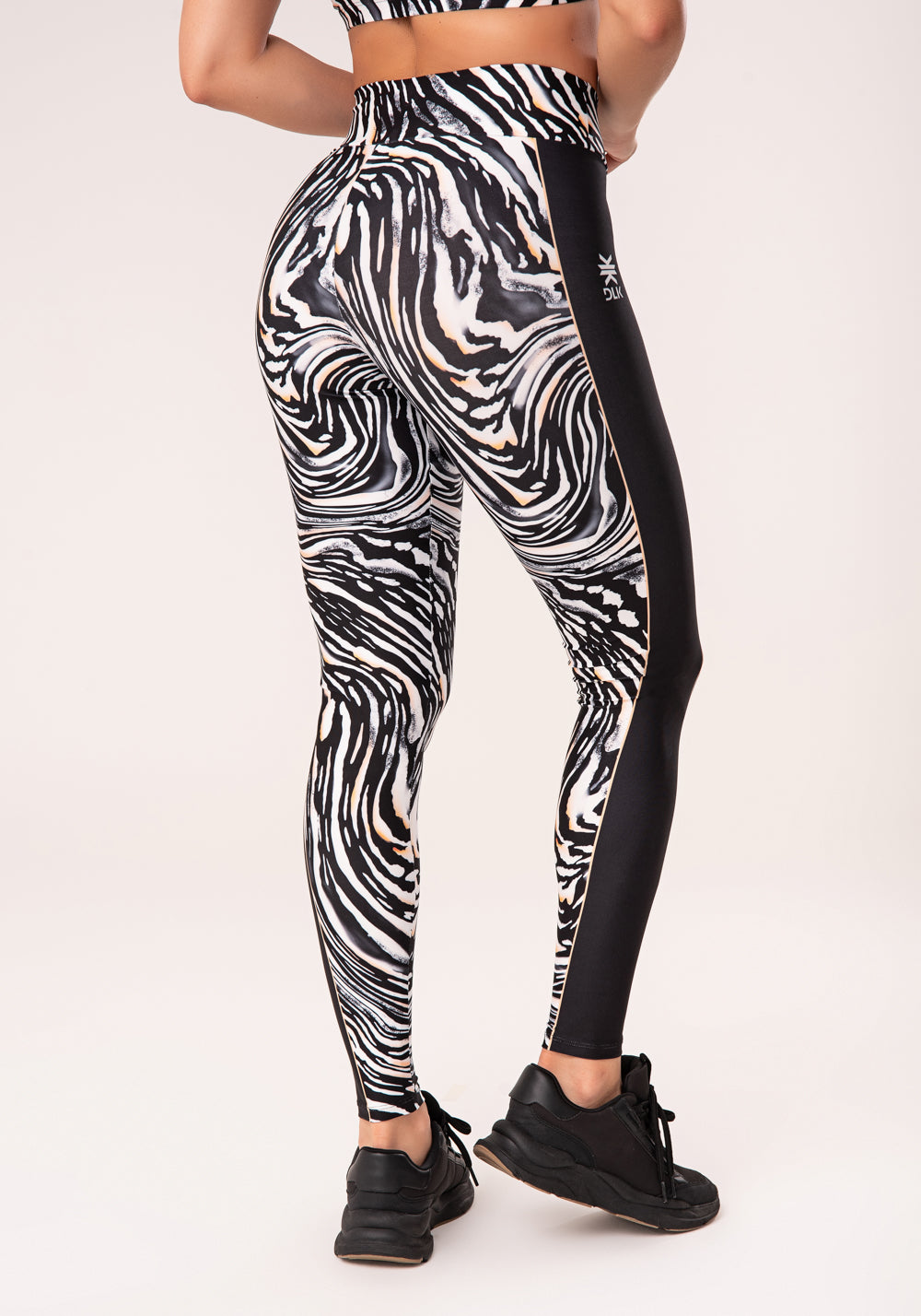 Legging Fitness Feminina Estampada Animal Print Neon Laranja Printed Dlk