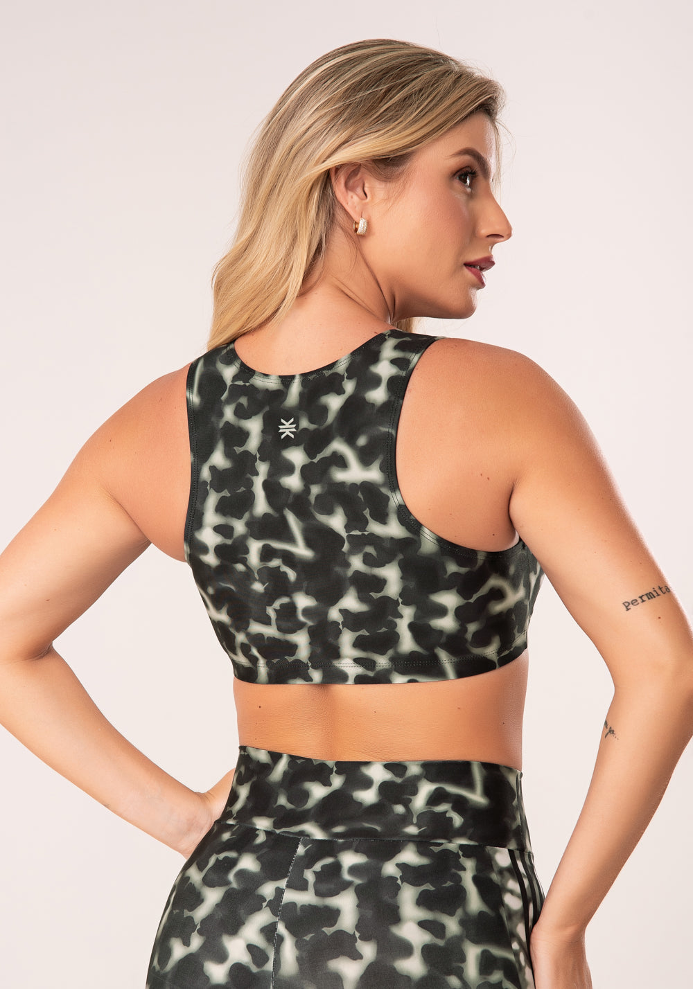 Top Fitness Feminino Estampado Casco De Tartaruga Verde Printed Dlk