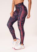 Legging Fitness Feminina Estampada Folhagens Bordadas Printed Dlk