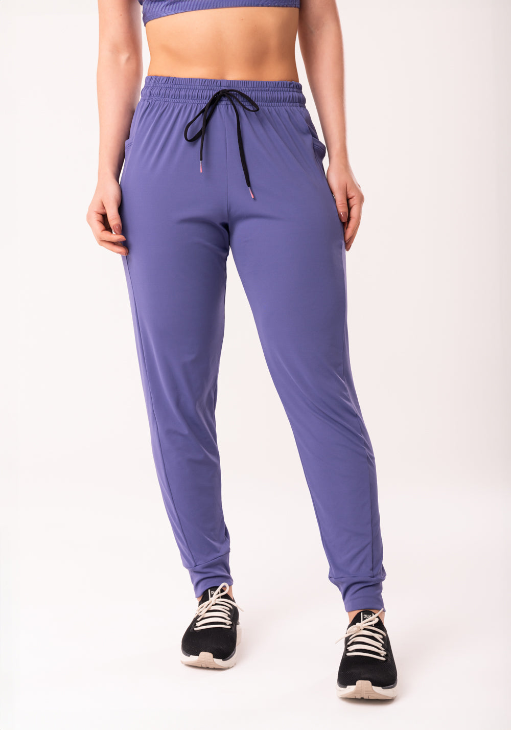 Calça Jogger Feminina Azul Com Bolso Flow Dlk