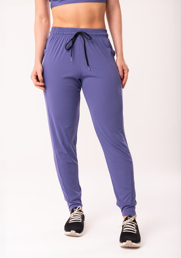 Calça Jogger Feminina Azul Com Bolso Flow Dlk