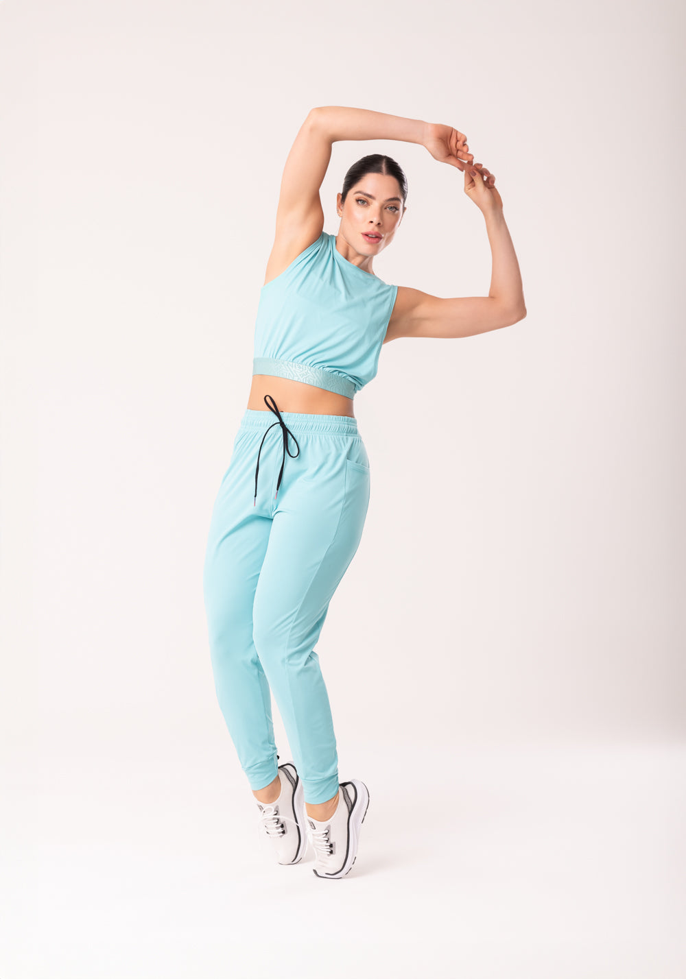 Calça Jogger Feminina Verde Com Bolso Flow Dlk