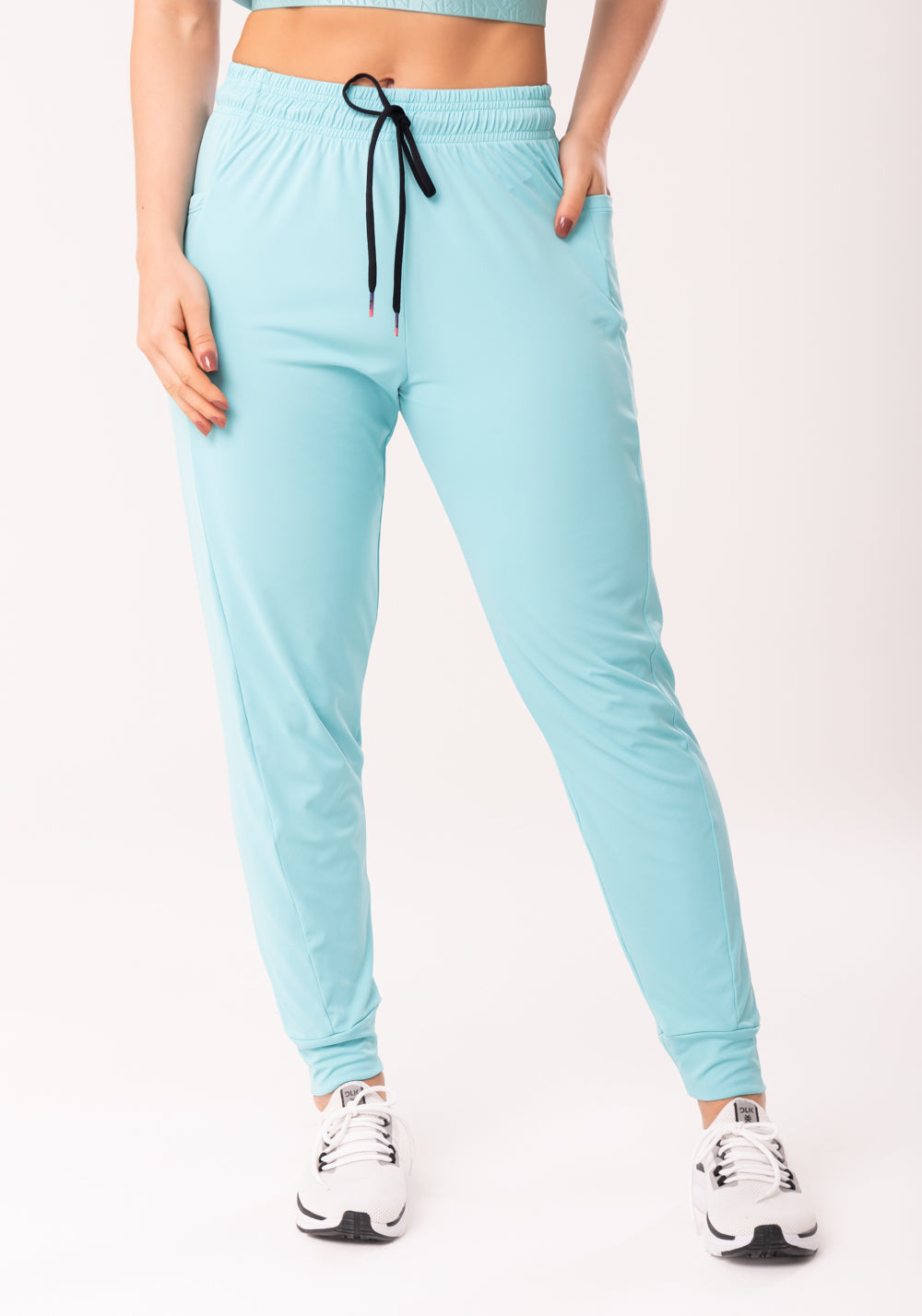 Calça Jogger Feminina Verde Com Bolso Flow Dlk