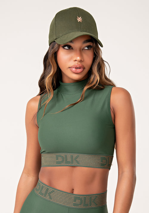 Boné Bordado Verde Com Cobre Dlk