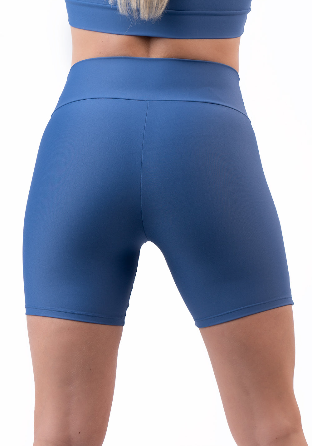Short Azul Com Recortes Básico Dlk