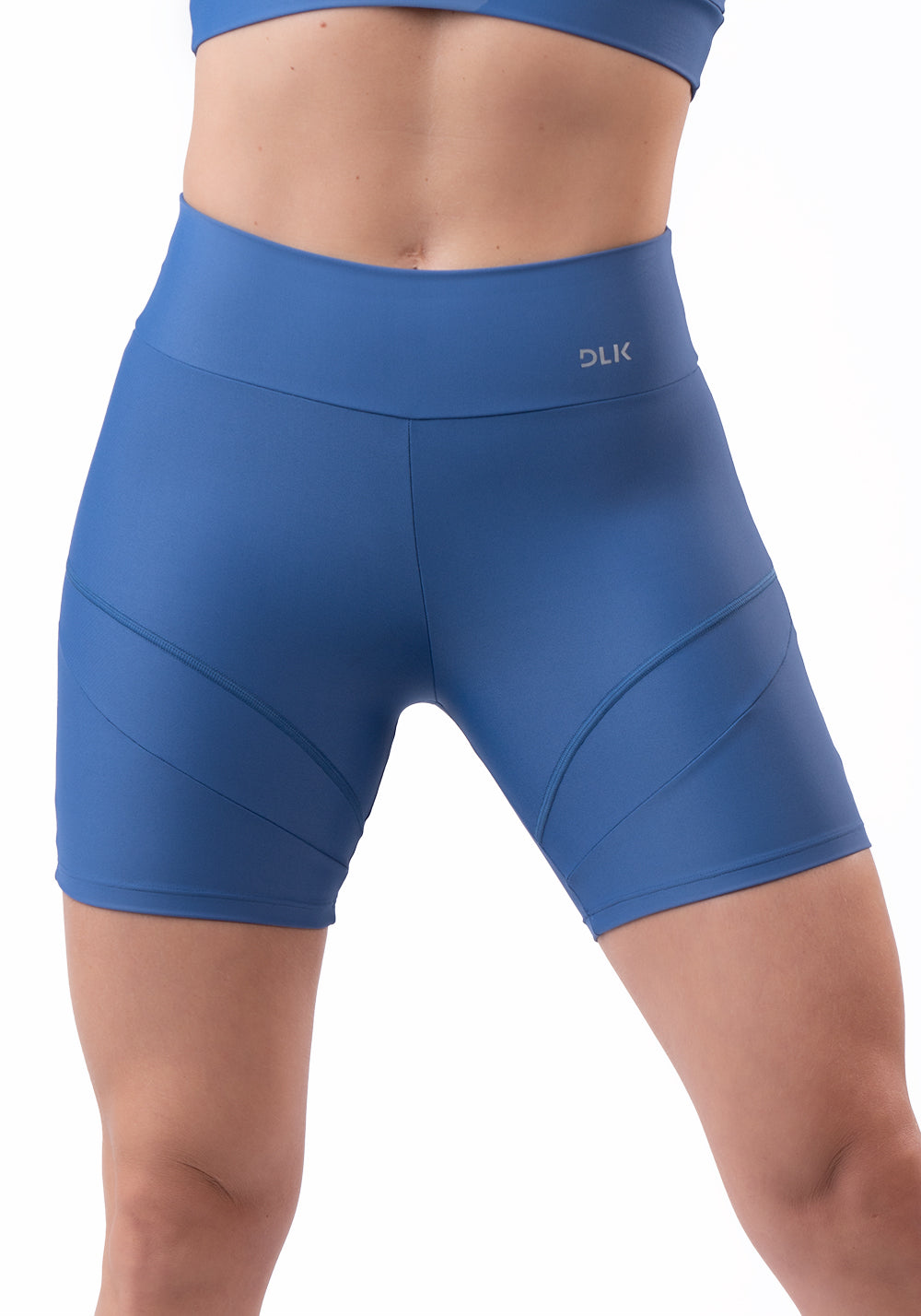 Short Azul Com Recortes Básico Dlk