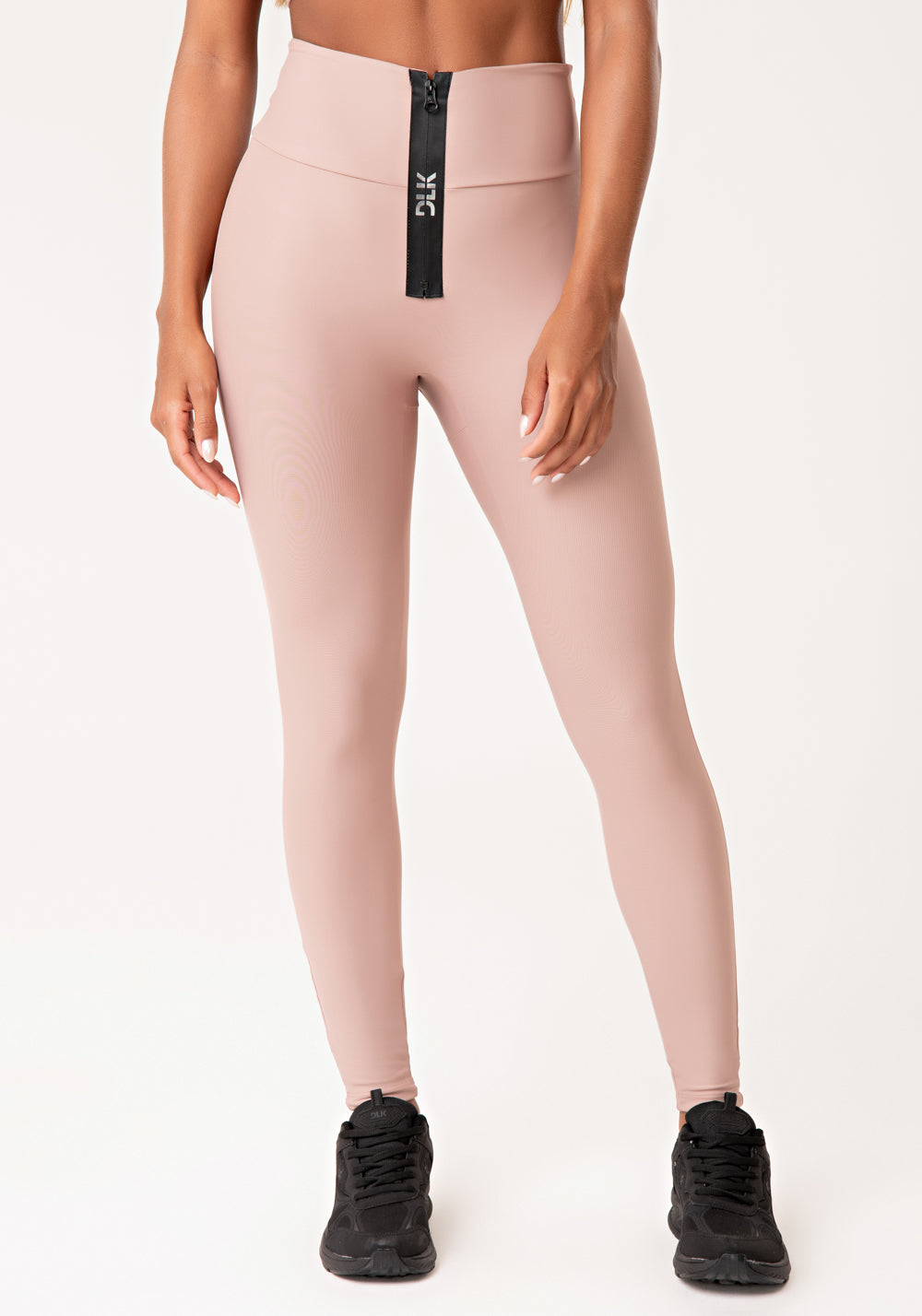 Legging Fitness Feminina Nude Com Zíper Emborrachado Lush Dlk