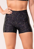 Short Fitness Feminino Estampado Logomania Colorido Printed Dlk