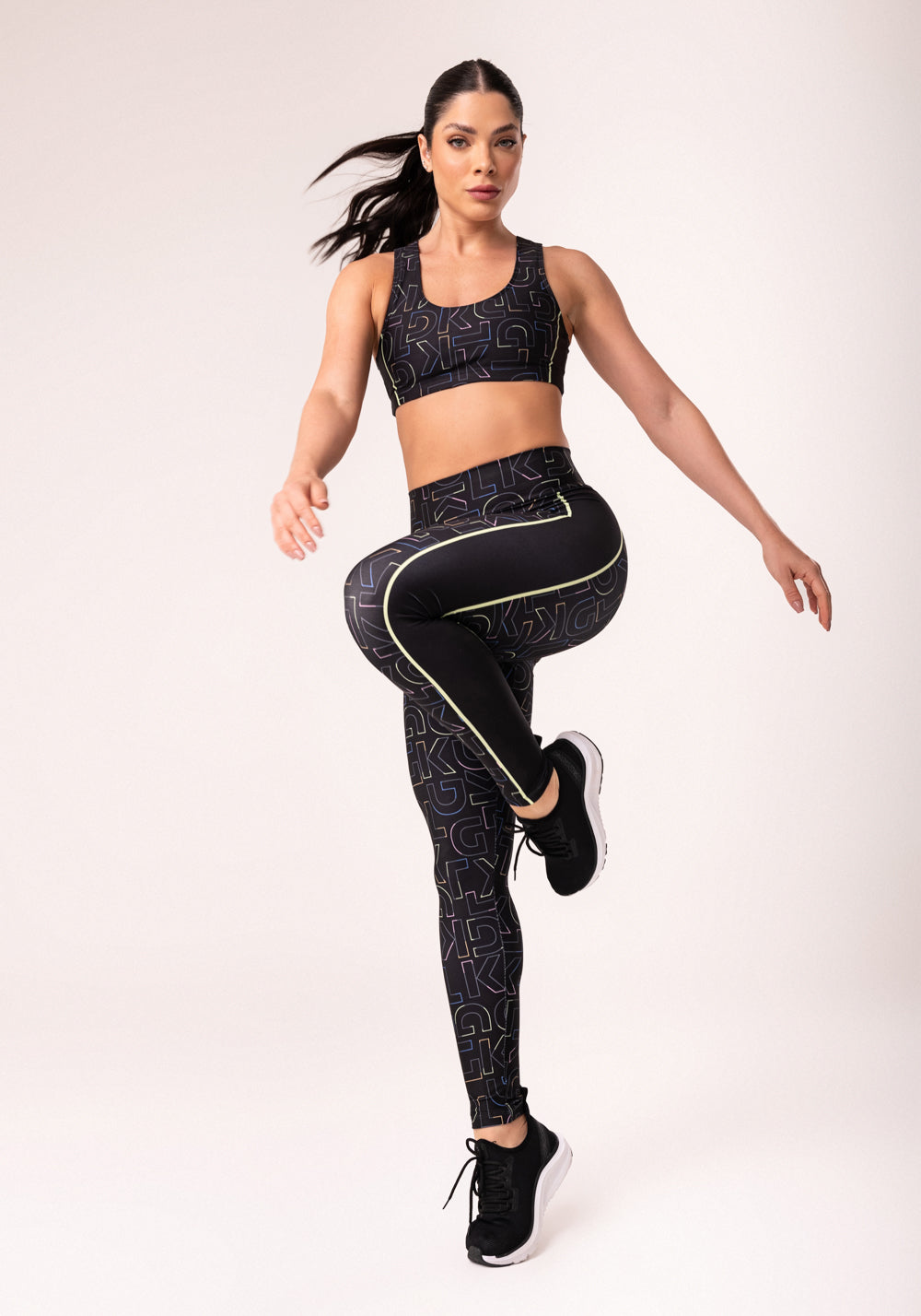 Legging Fitness Feminina Estampada Logomania Colorido Printed Dlk
