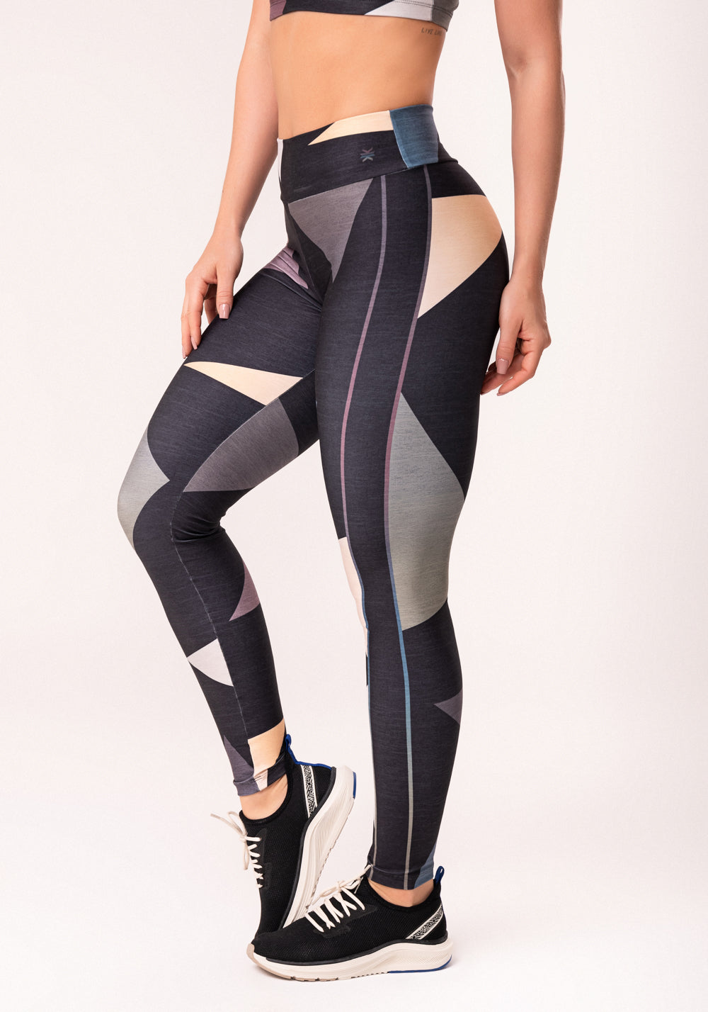 Legging Fitness Feminina Estampada Geométrico Degradê Printed Dlk