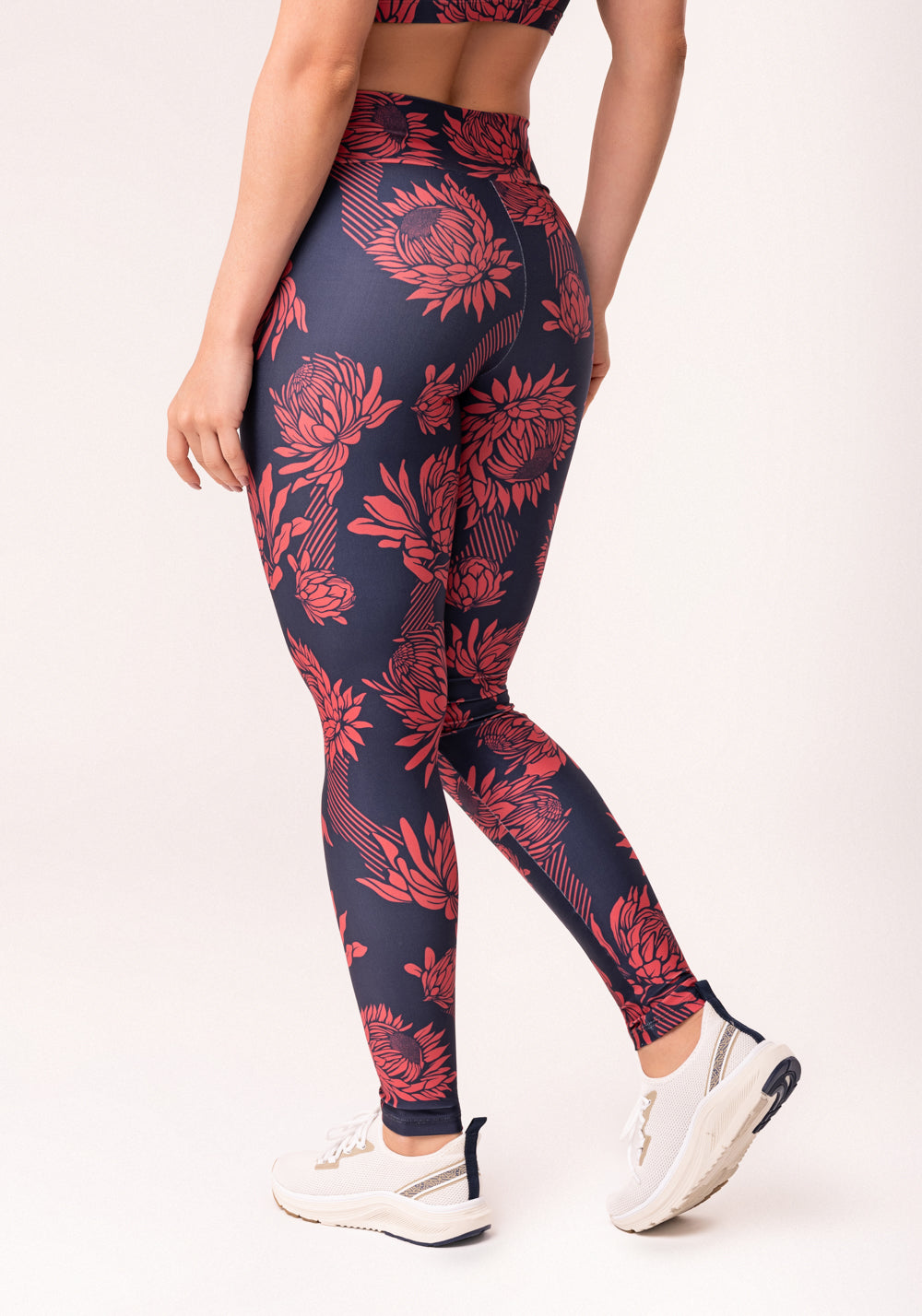 Legging Fitness Feminina Estampada Floral Monocromático Printed Dlk