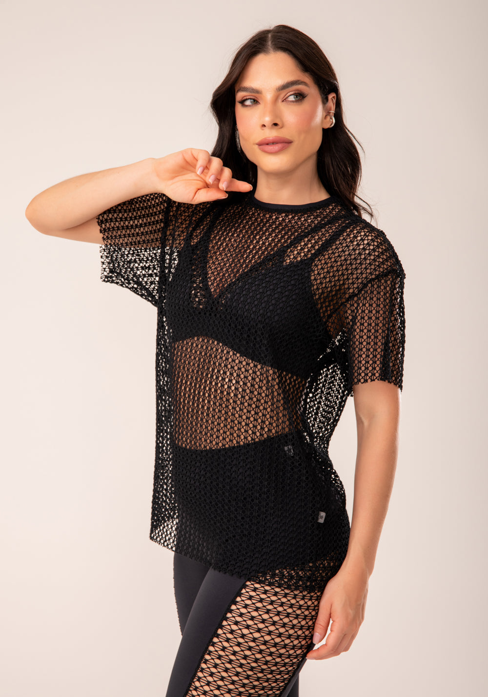 Blusa De Tela Feminina Preto Harmony Dlk