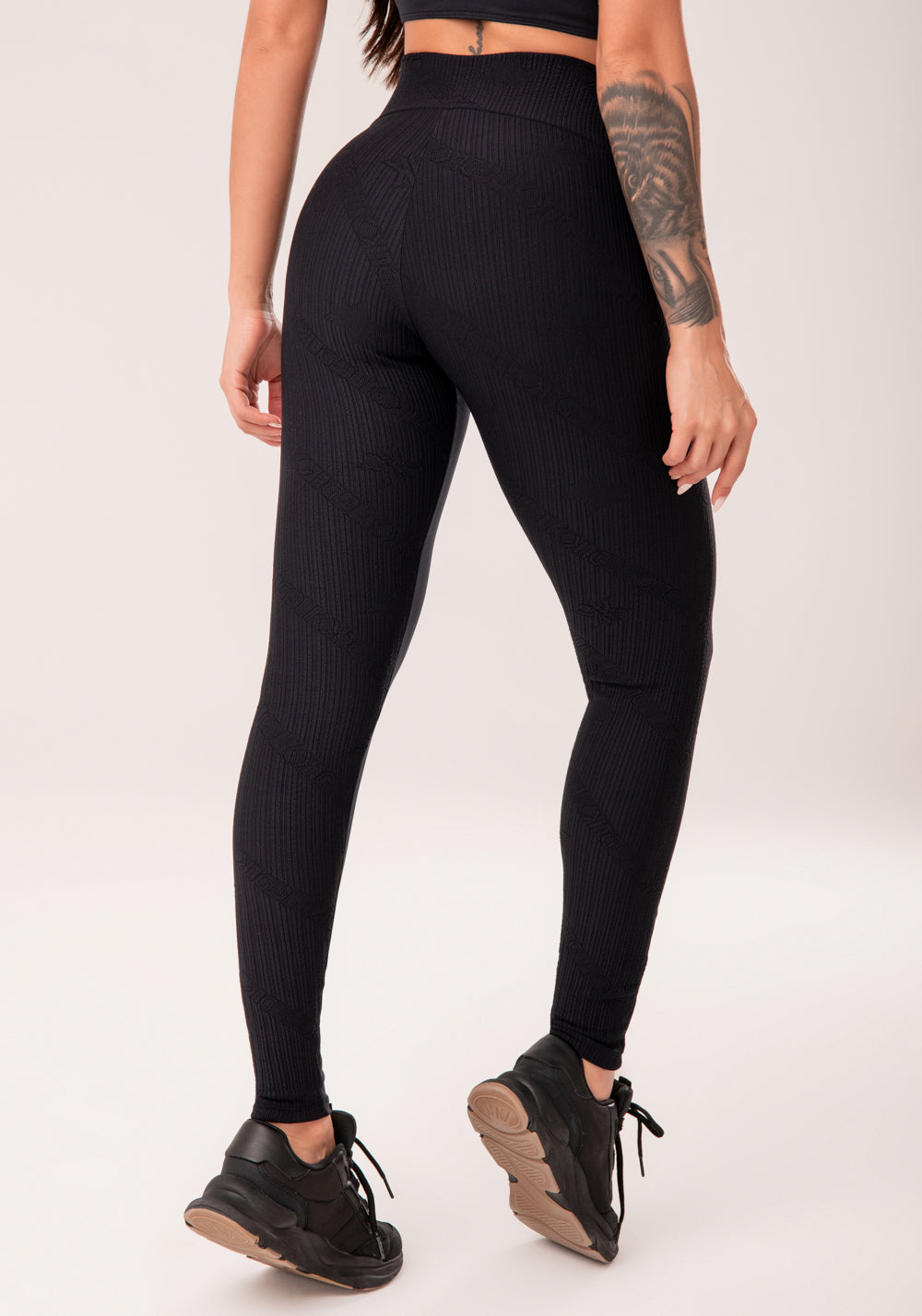 Legging Fitness Feminina Preto Cós Transpassado Harmony Dlk
